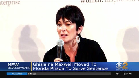 Ghislaine Maxwell transferred to Florida prison to serve 20-year