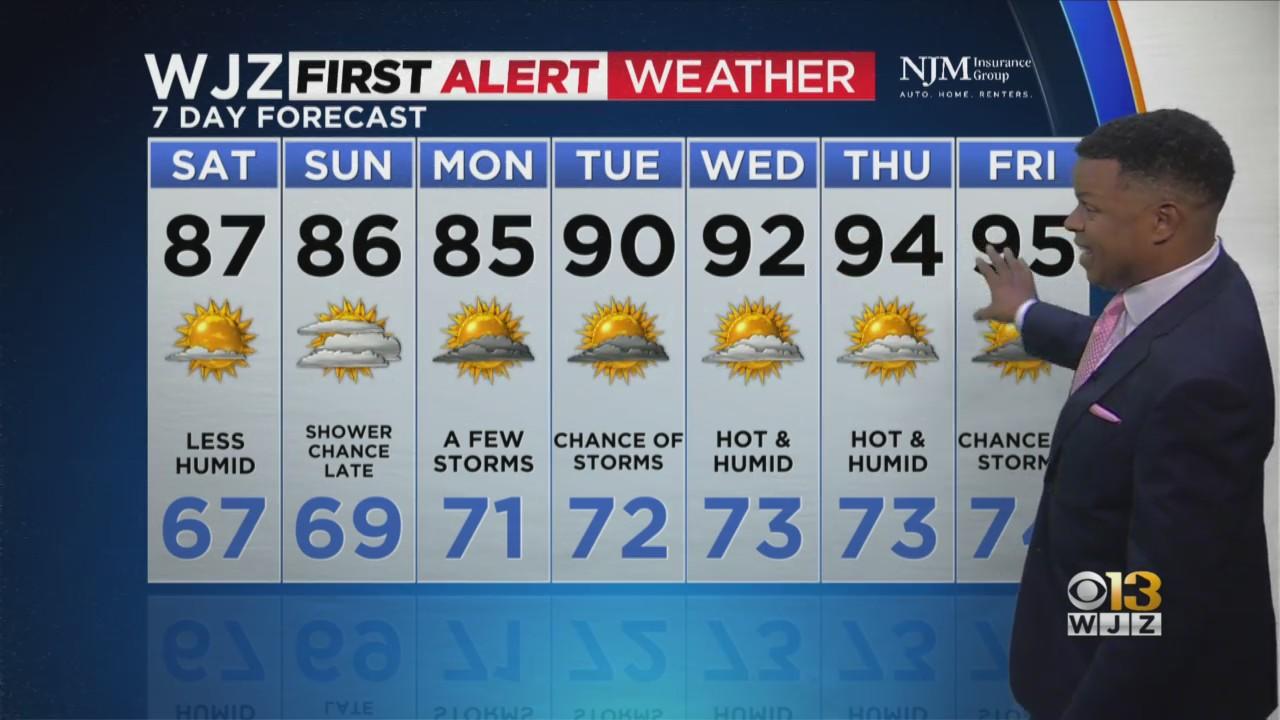 Maryland Weather: Clouds diminish our storm chances - CBS Baltimore