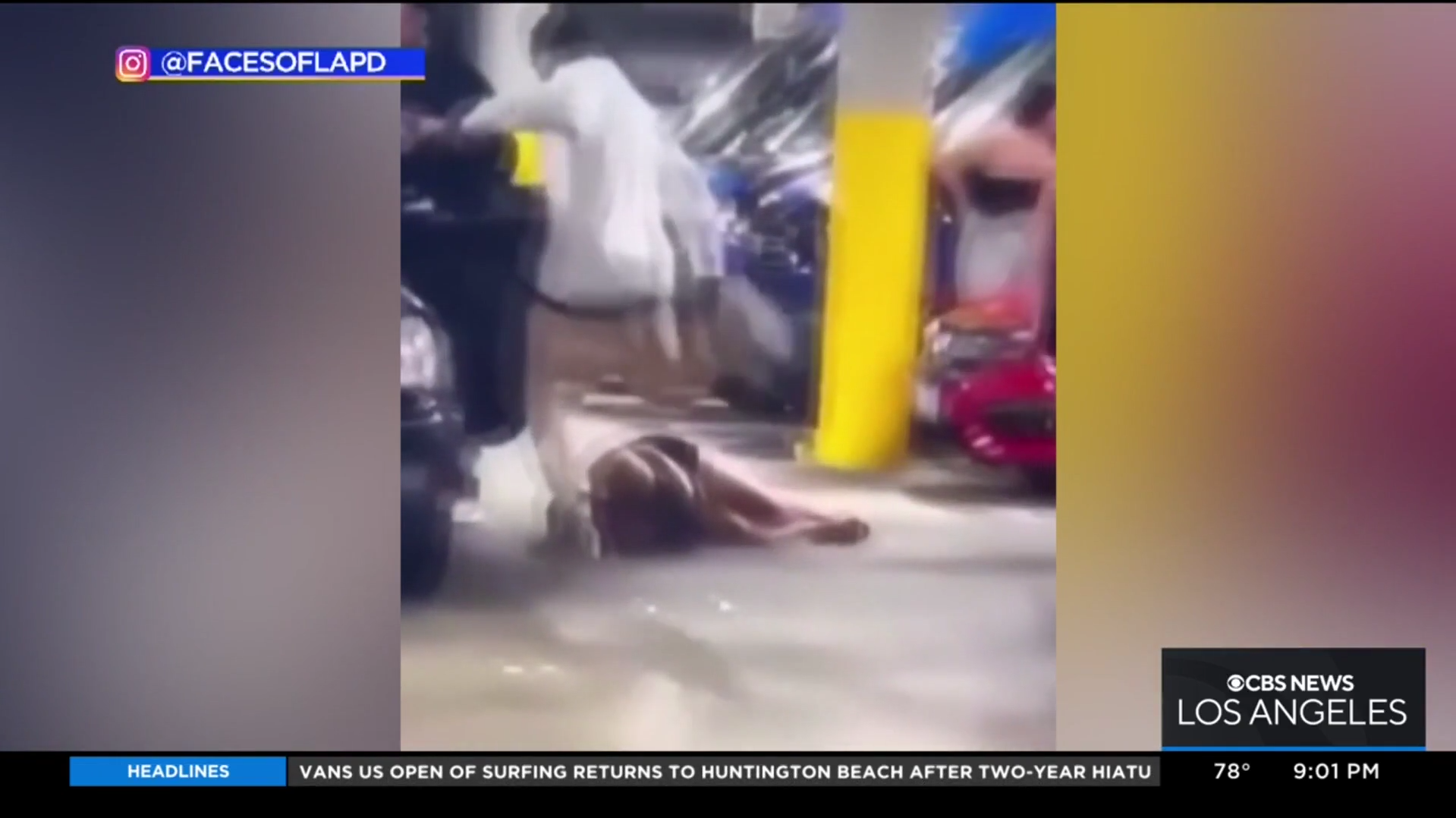 Captured on video: Woman violently attacked in a Hollywood parking ...