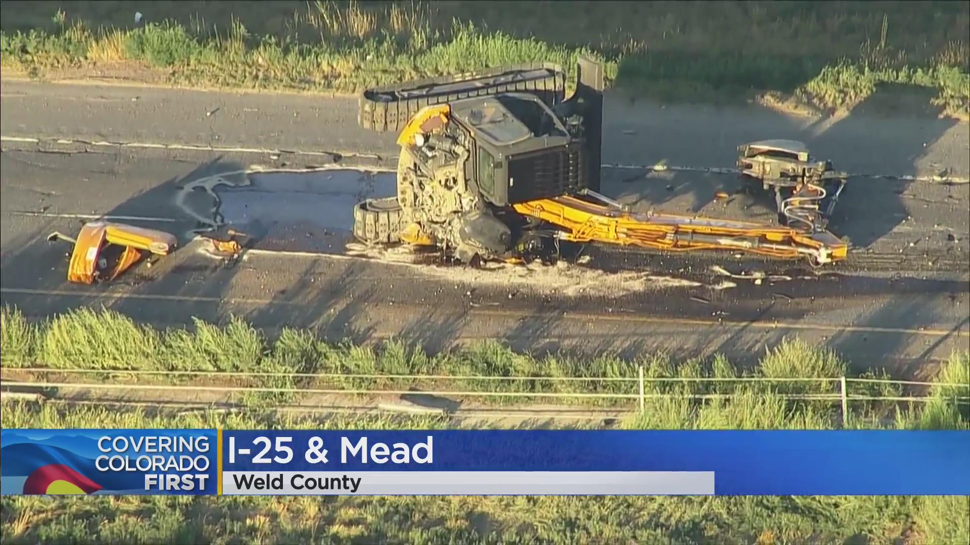 I-25 near Mead back open after woman killed in crash with semi hauling ...