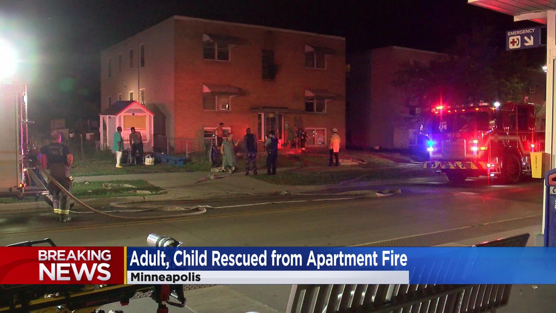 Firefighters rescue child, adult from apartment fire in north ...