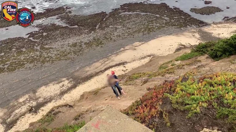 Man rescued after falling 100 feet when cliff crumbled at California ...