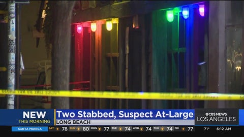 Police investigating double stabbing in Long Beach - CBS Los Angeles