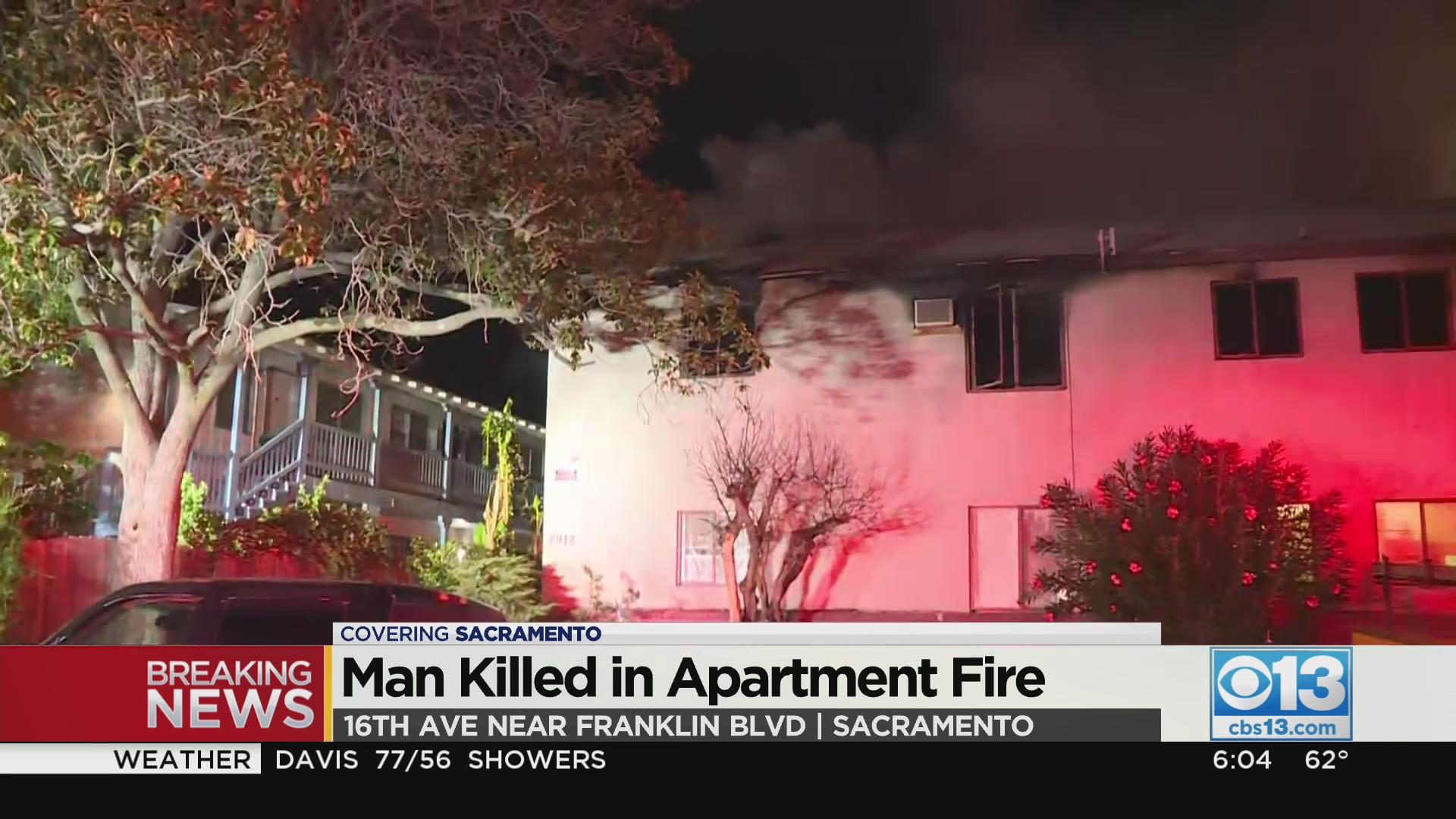Man dies after early morning apartment fire in Sacramento - CBS Sacramento