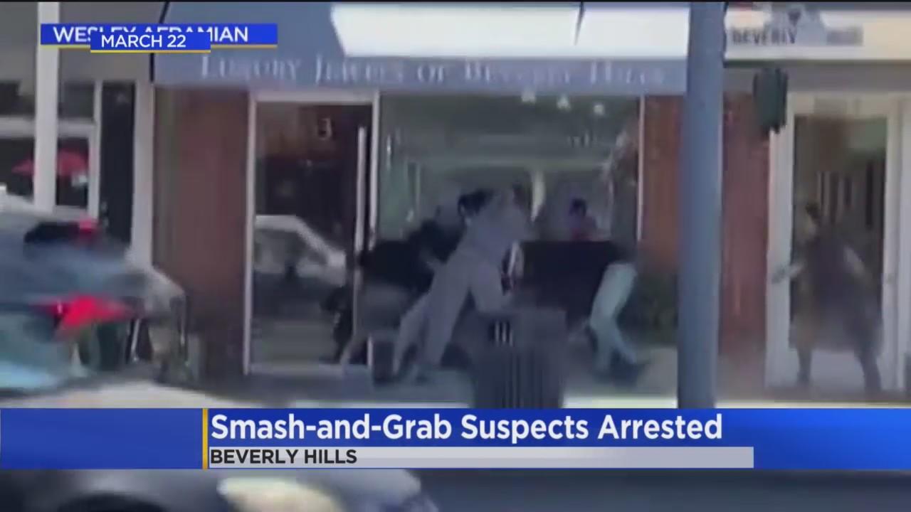4 arrested in smash-and-grab robbery at Beverly Hills jewelry store ...