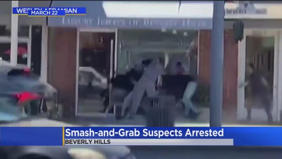 4 arrested in smash-and-grab robbery at Beverly Hills jewelry store ...