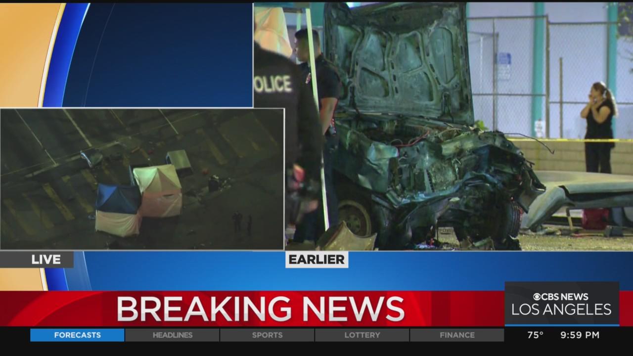 2 dead following fiery multicar crash in Wilmington CBS Los Angeles