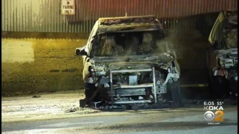 3 Pittsburgh police cruisers set on fire at training facility - CBS ...