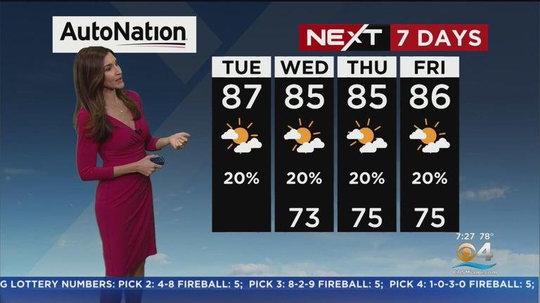 Miami Weather: Mostly sunny, afternoon highs in the mid 80s - CBS Miami