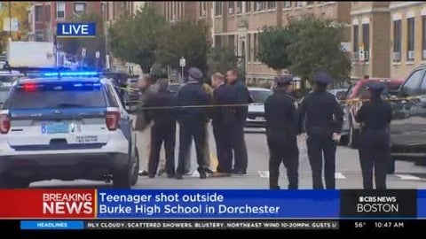 Student shot outside Boston high school by suspected classmate ...