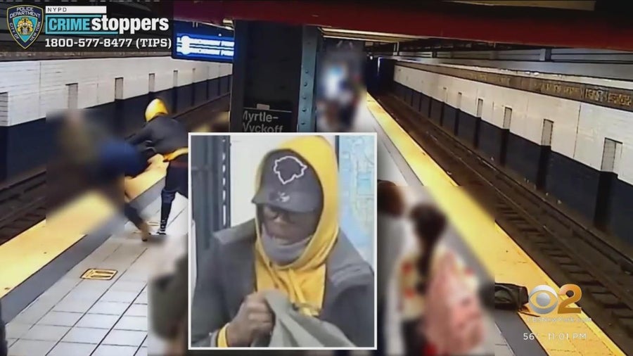New video shows suspect accused of pushing man onto subway tracks in ...