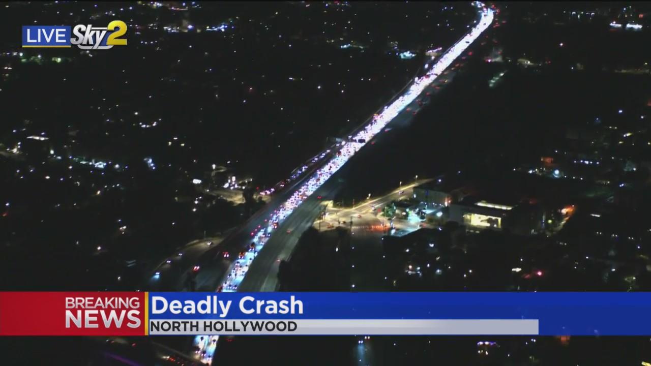 Deadly crash causes traffic in North Hollywood - CBS Los Angeles