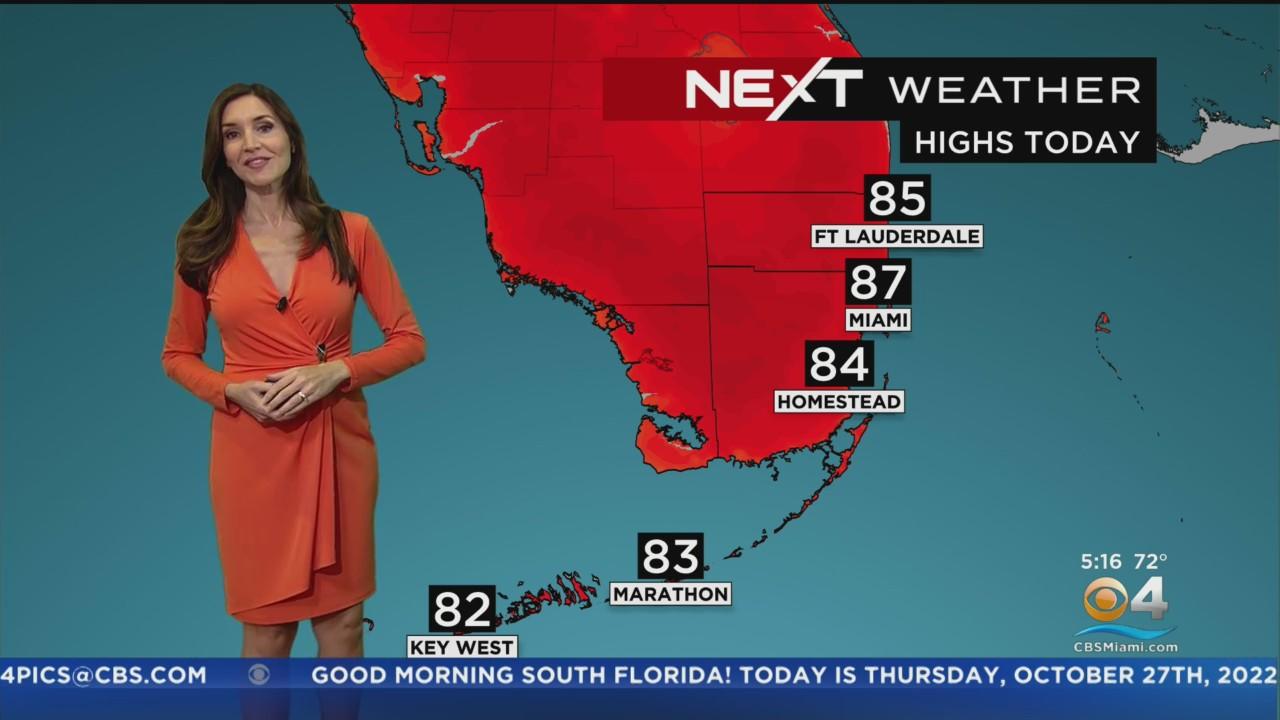 Miami Weather: Mostly sunny, afternoon highs in mid to upper 80s - CBS ...