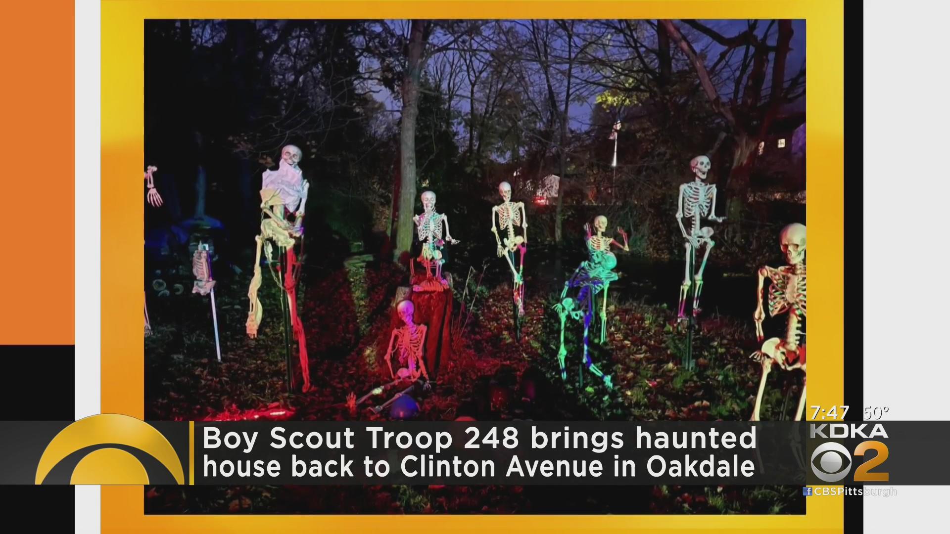Boy Scout Troop 248 brings haunted house back to Oakdale - CBS Pittsburgh