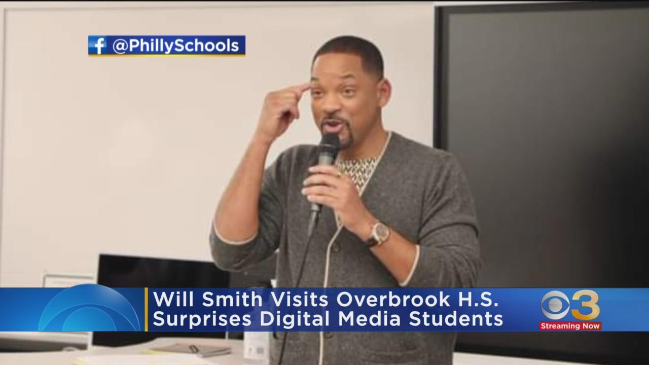 Will Smith surprises students at West Philly high school CBS Philadelphia(01)