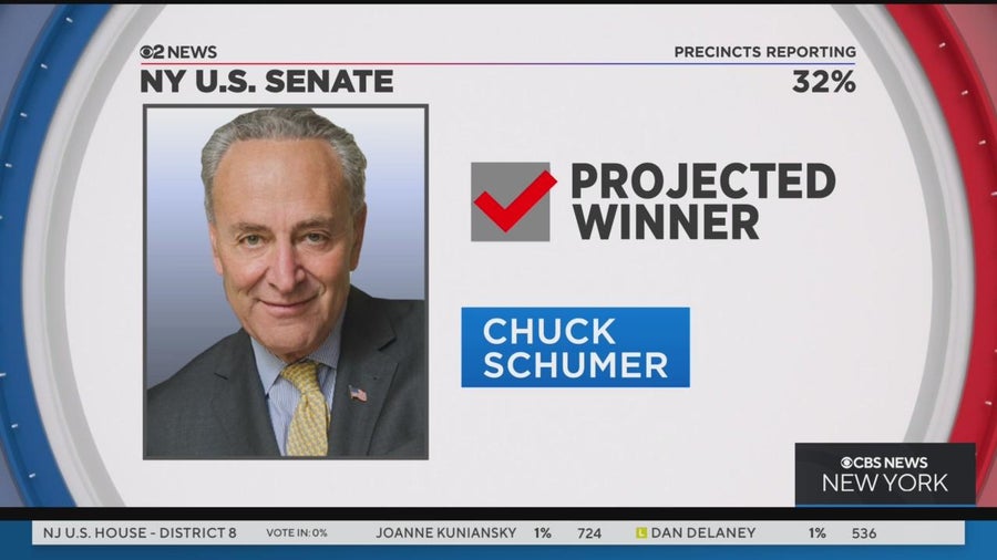 CBS News: Senate Majority Leader Chuck Schumer projected winner in New ...