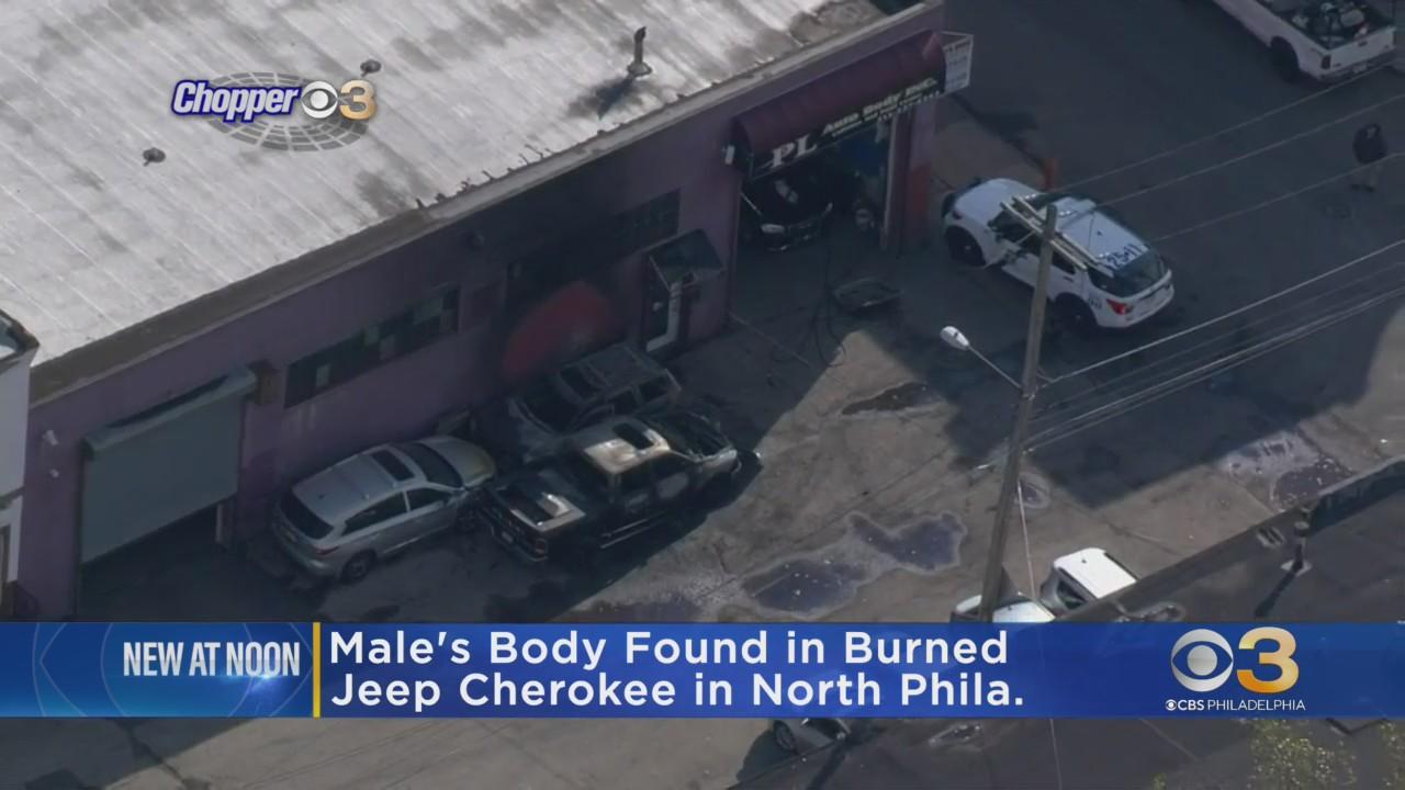 Man found dead inside burning vehicle in North Philly: police - CBS ...