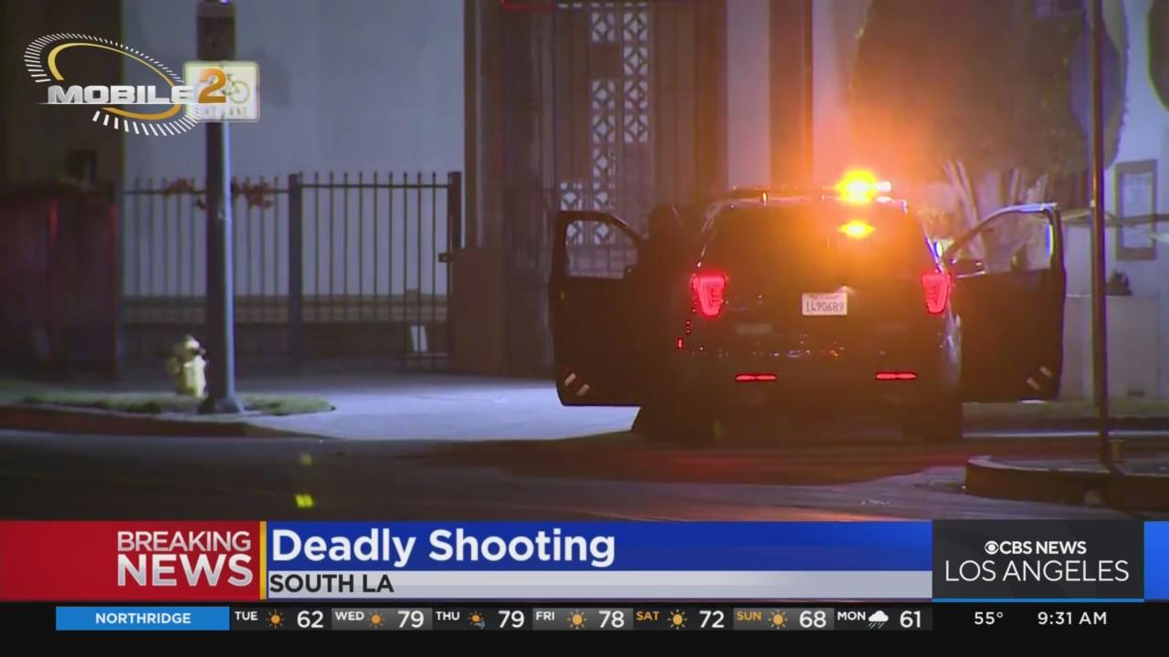 Woman killed by gunfire in a South LA apartment building - CBS Los Angeles