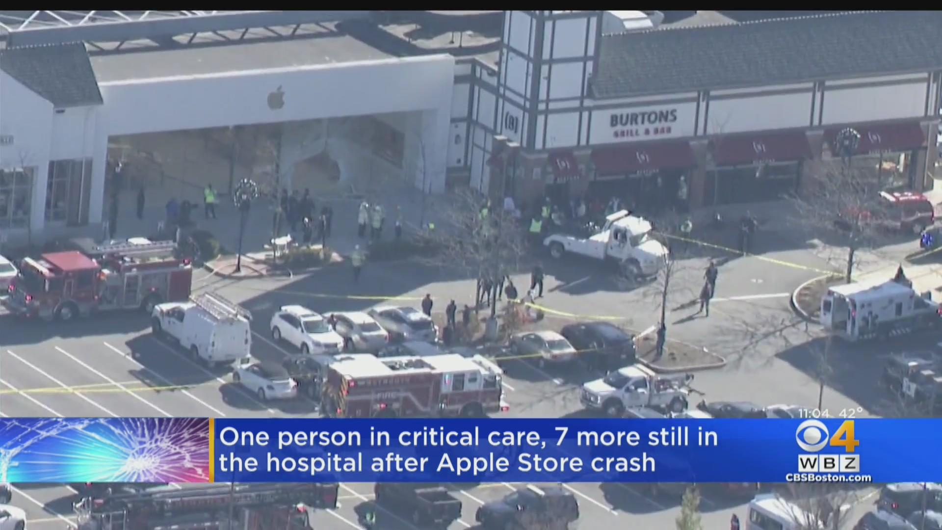 Hingham Apple store installs barriers after deadly crash - CBS Boston