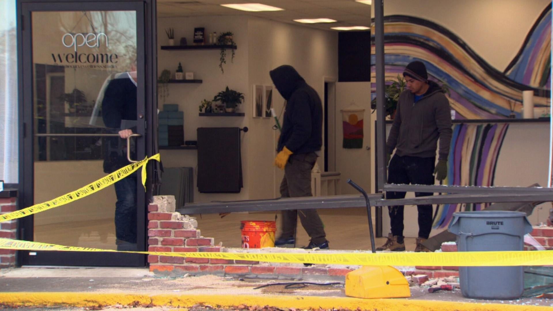 Car crashes into Wakefield yoga studio - CBS Boston