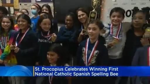 St. Procopius wins National Catholic School Spelling Bee - CBS Chicago