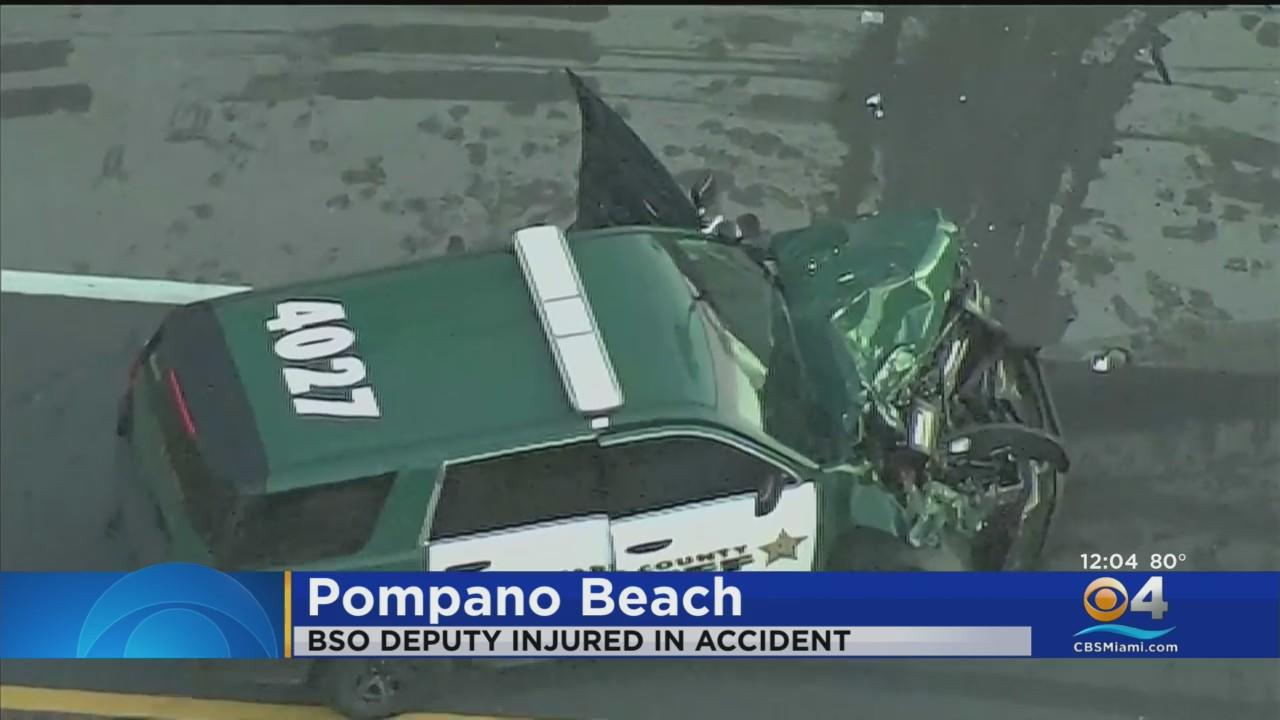 Broward sheriff's deputy involved violent crash in Pompano Beach - CBS ...