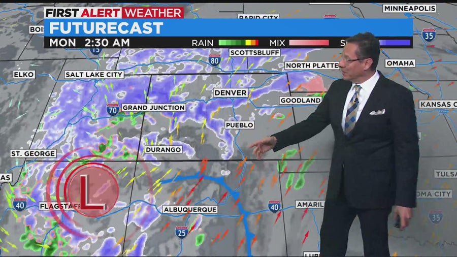 Colorado Weather: Freezing rain and snow moving in on Monday - CBS Colorado