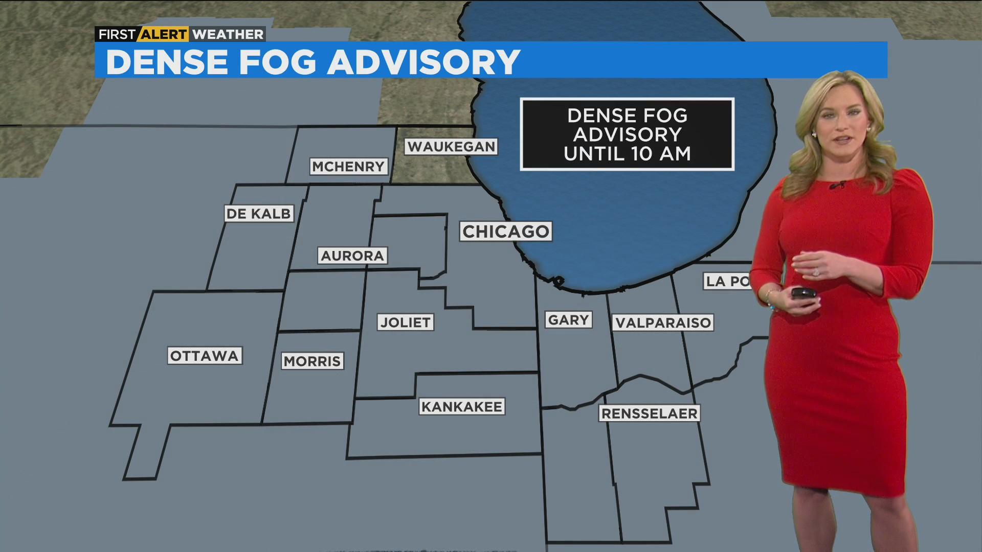 Chicago First Alert Weather: Mild temperatures, Dense Fog Advisory ...
