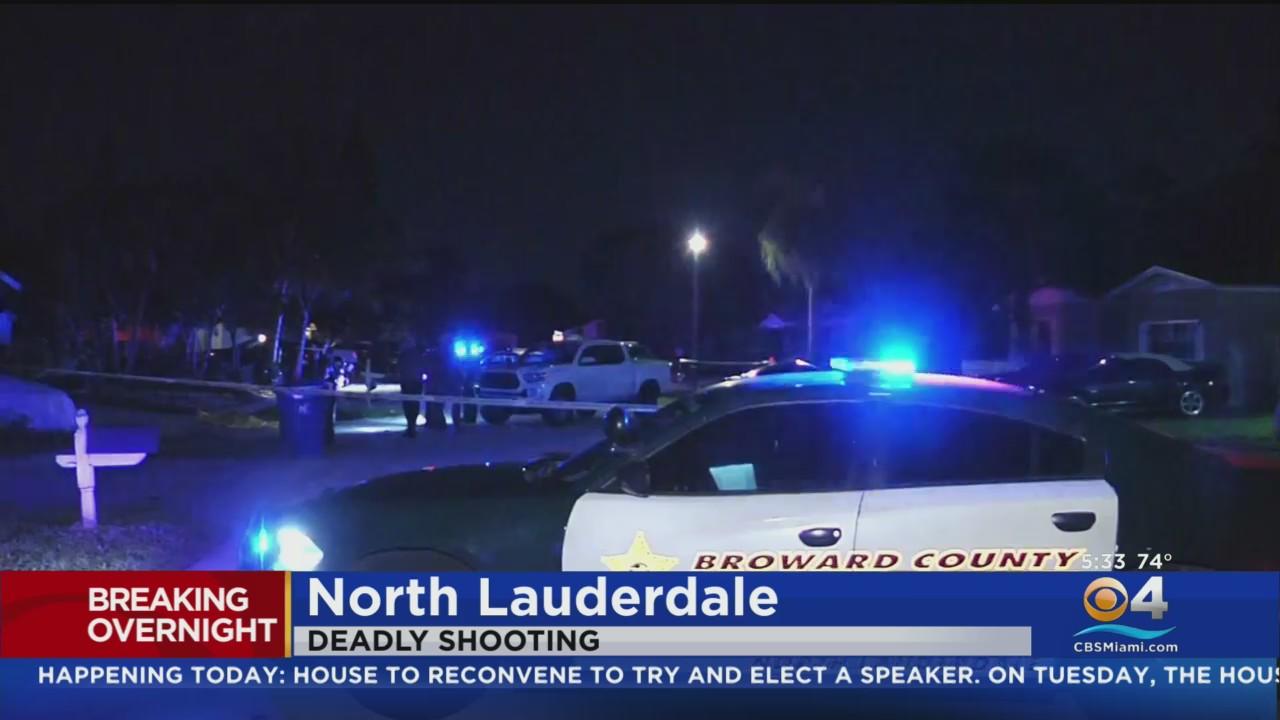 Deadly shooting in front of North Lauderdale home - CBS Miami