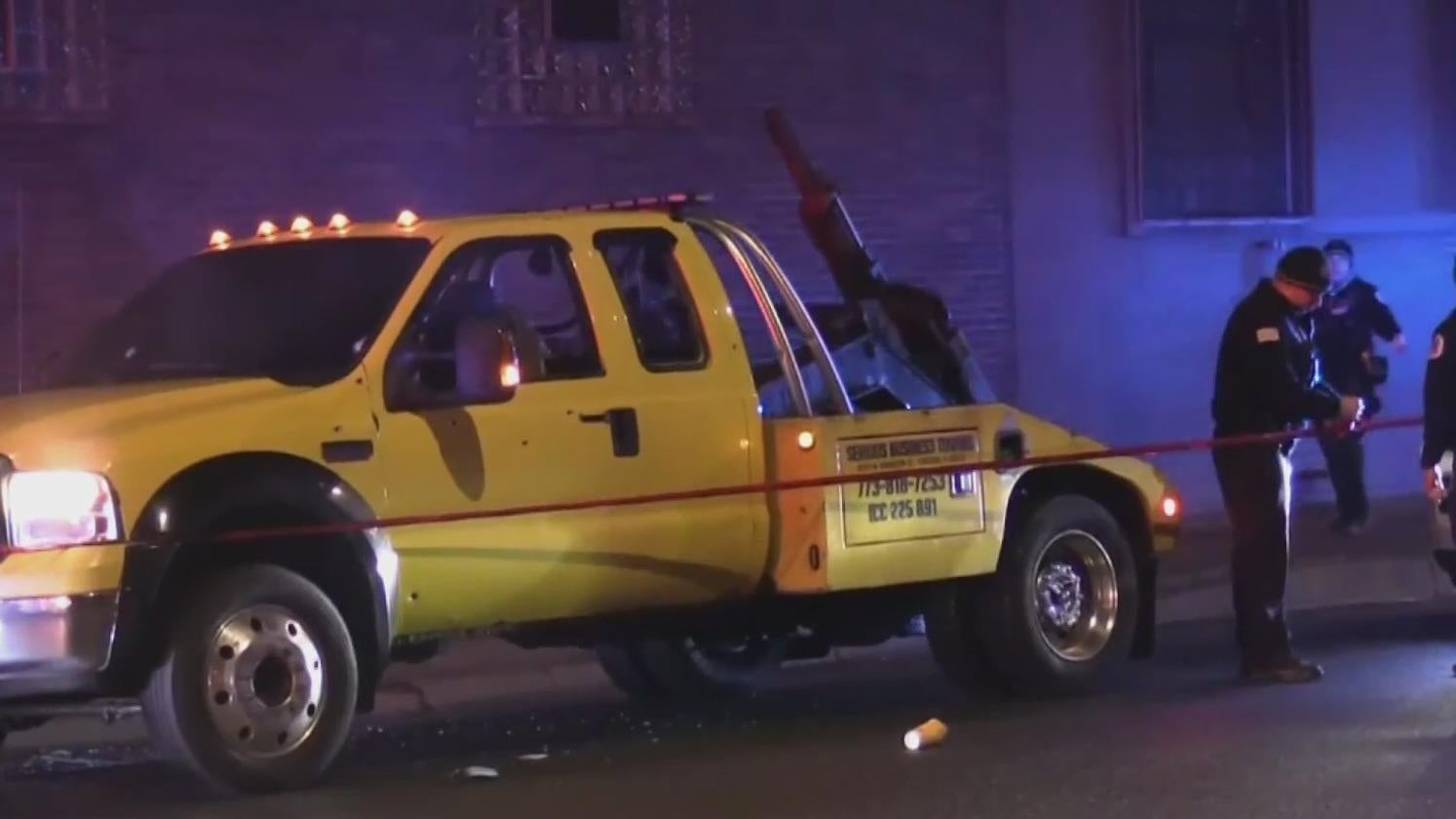 Tow truck shot up belonged to company with many citations - CBS Chicago