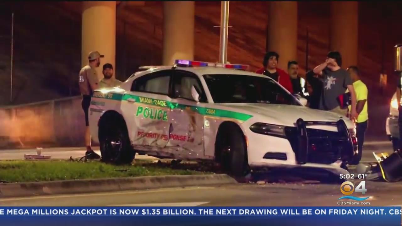 Two Miami-Dade police officers injured in crash on Quail Roost Drive ...