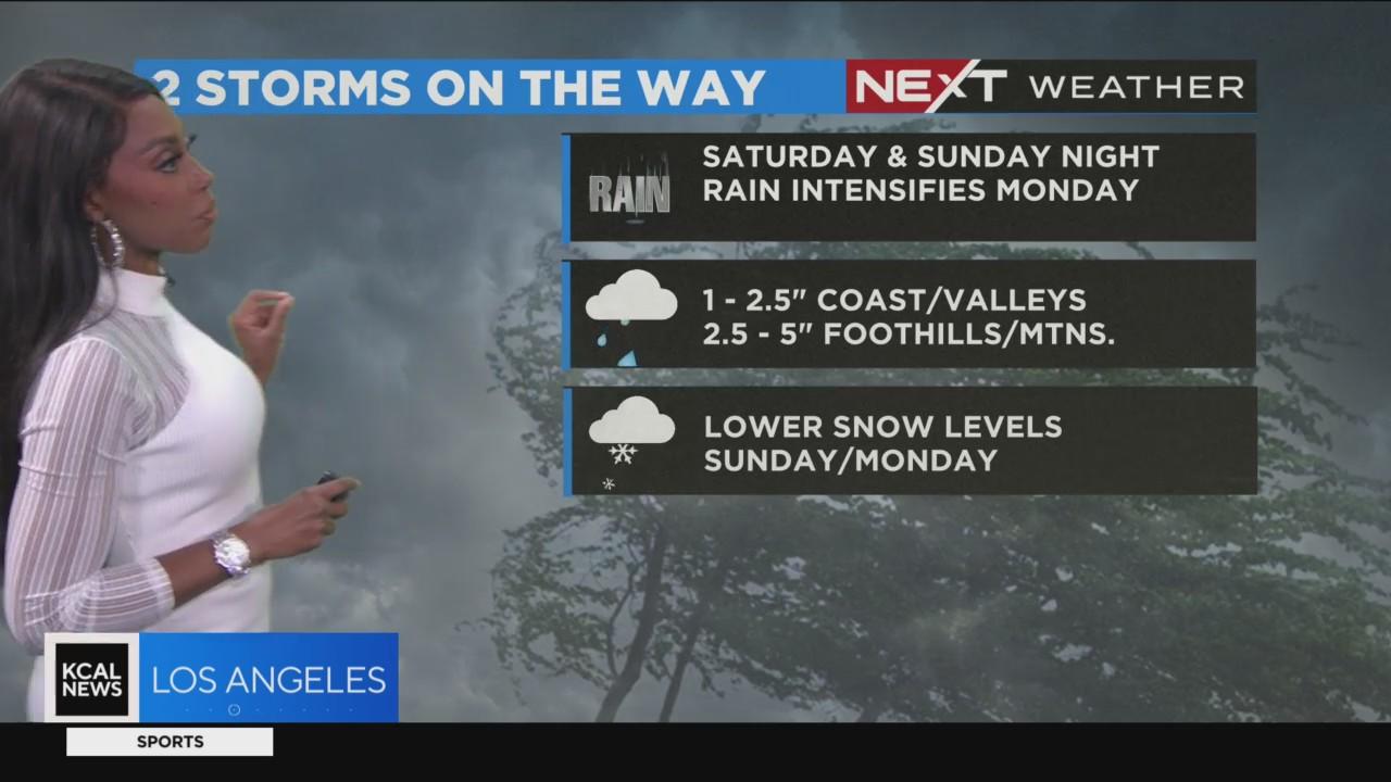 Two storms to bring more rain and high surf this weekend - CBS Los Angeles
