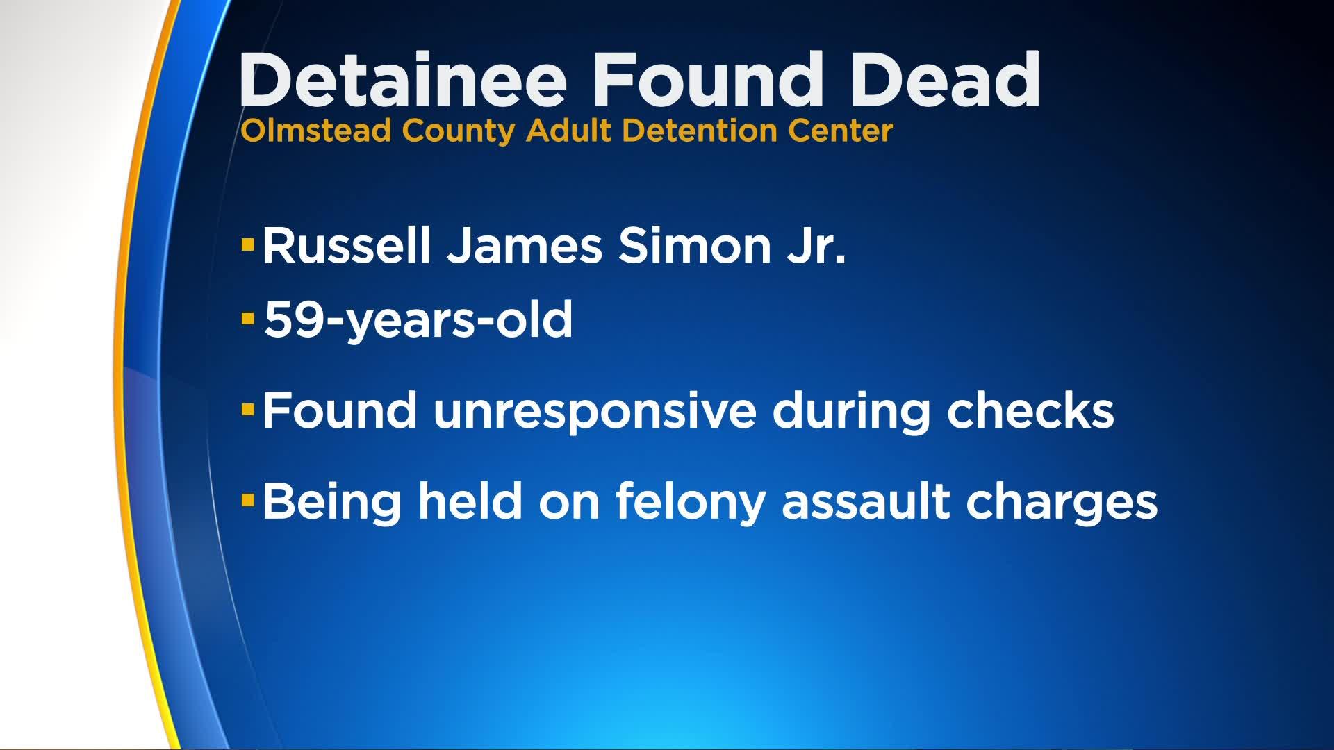 Inmate found dead at Olmsted County jail, BCA investigating CBS Minnesota Inmate found dead at Olmsted County jail, BCA investigating CBS Minnesota
