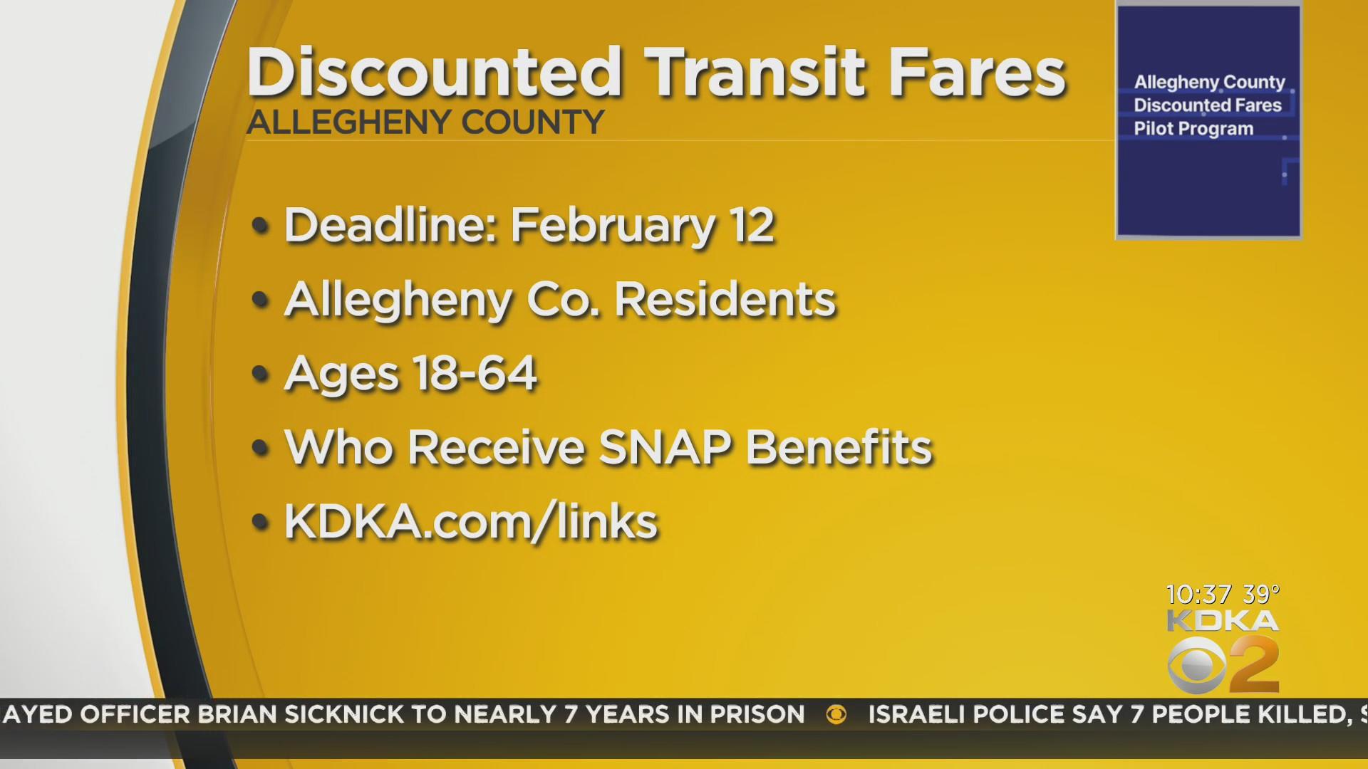 Deadline approaching to receive free or reduced transit fares - CBS ...