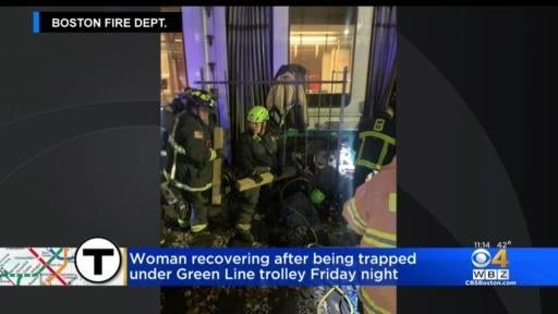 20-year-old woman rescued from under MBTA Green Line train - CBS Boston