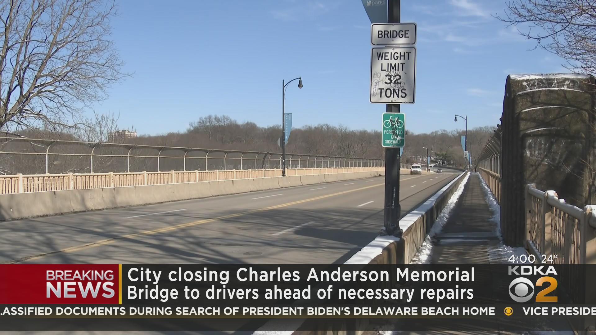 Pittsburgh closing Charles Anderson Memorial Bridge for repairs - CBS ...