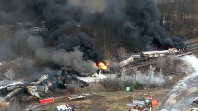 Cautious residents return home after toxic chemical train derailment ...