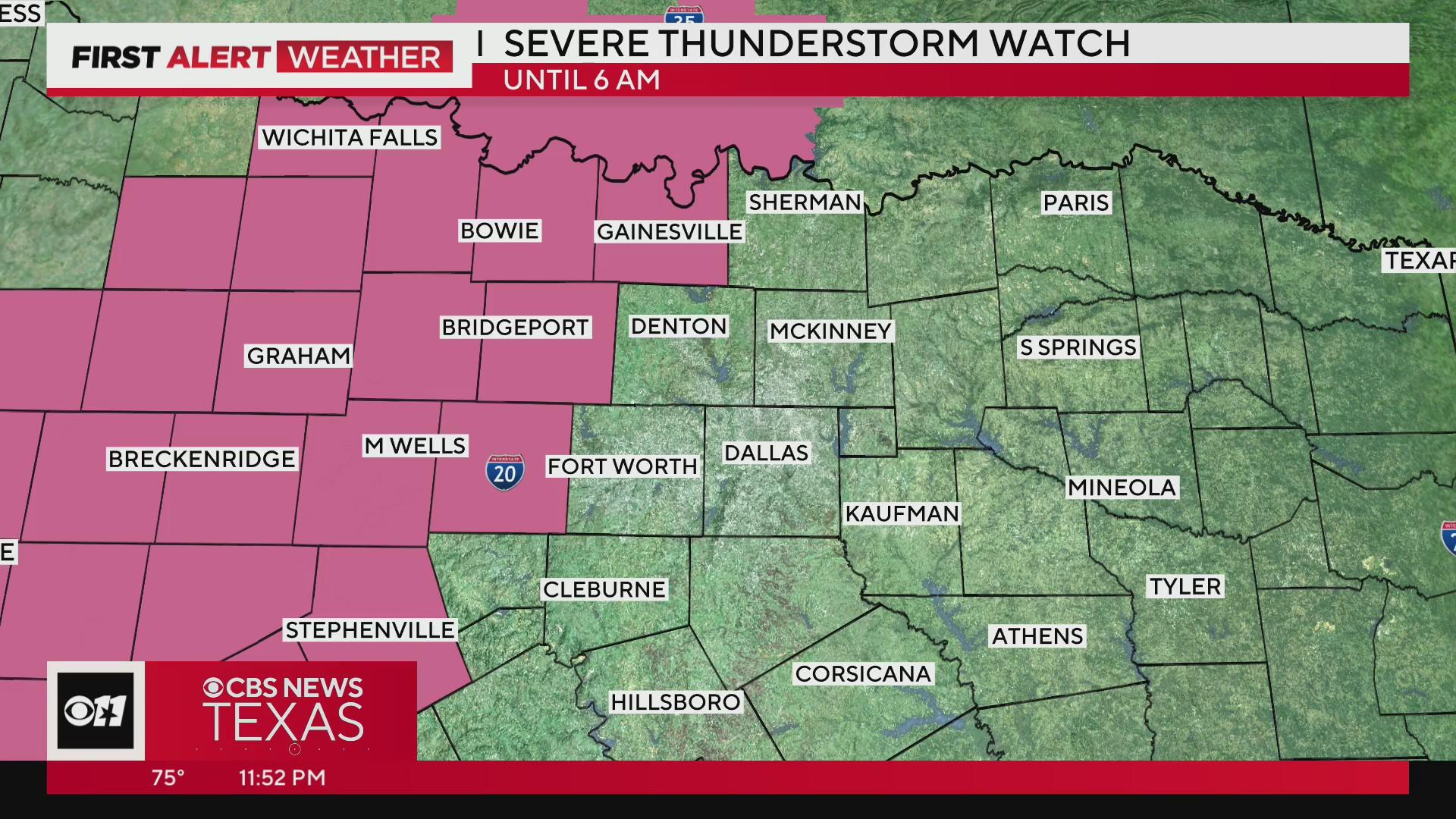 First Alert Weather: Parts of North Texas under severe thunderstorm ...