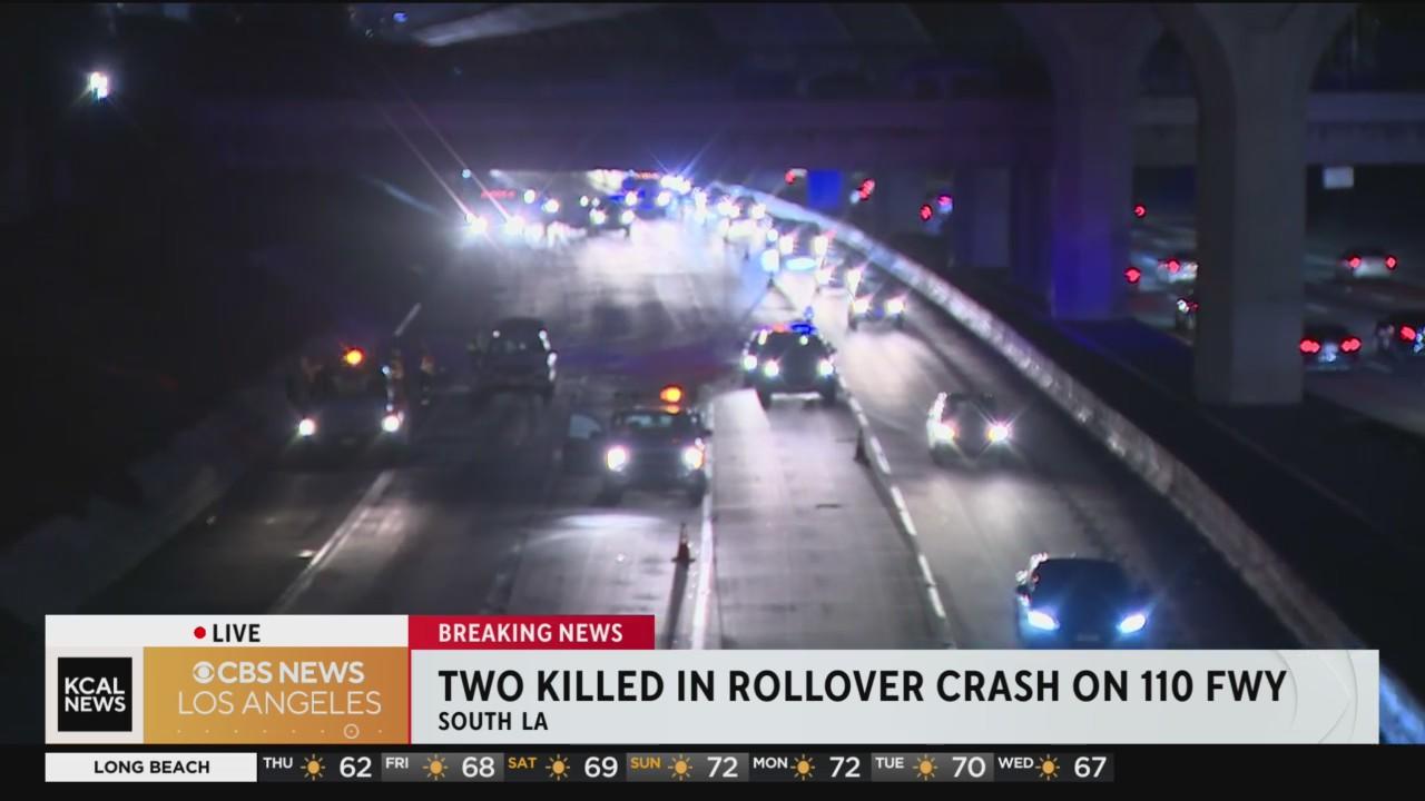 Two women killed in rollover crash on 110 Freeway identified - CBS Los ...