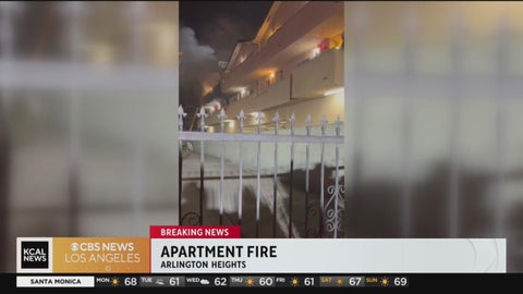 Arlington Heights apartment fire burns one unit - CBS Los Angeles