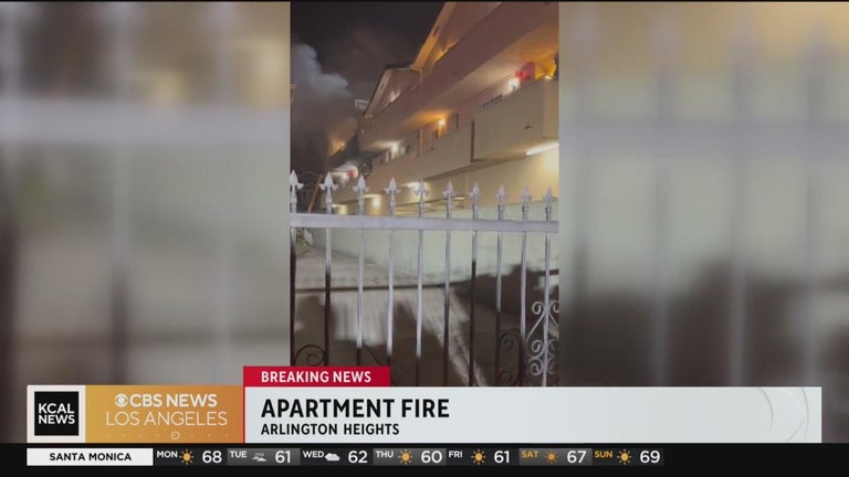 Arlington Heights apartment fire burns one unit - CBS Los Angeles