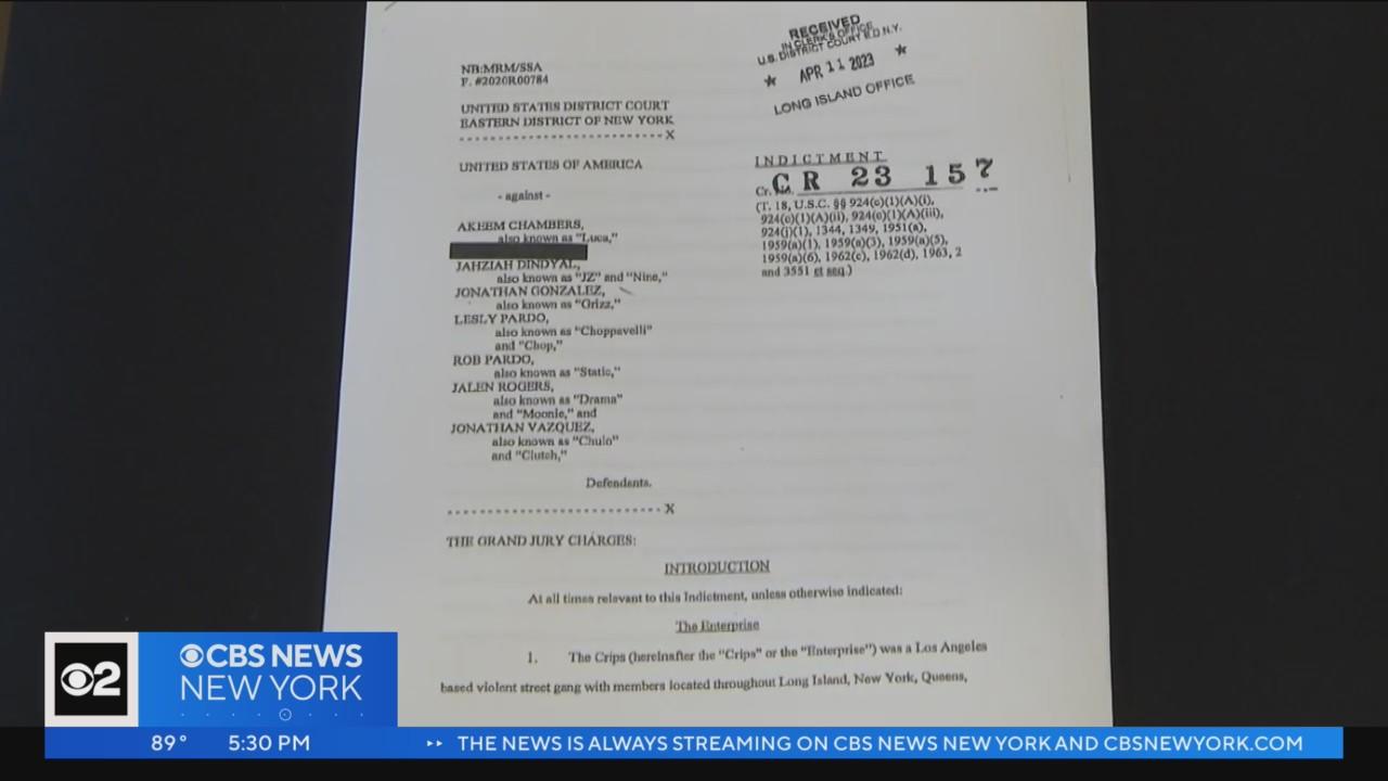 Prosecutors unseal 59-count indictment against 8 gang members on Long ...