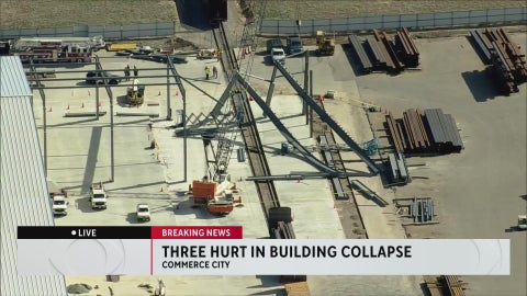4 rushed to hospital after building collapses in Adams County CBS
