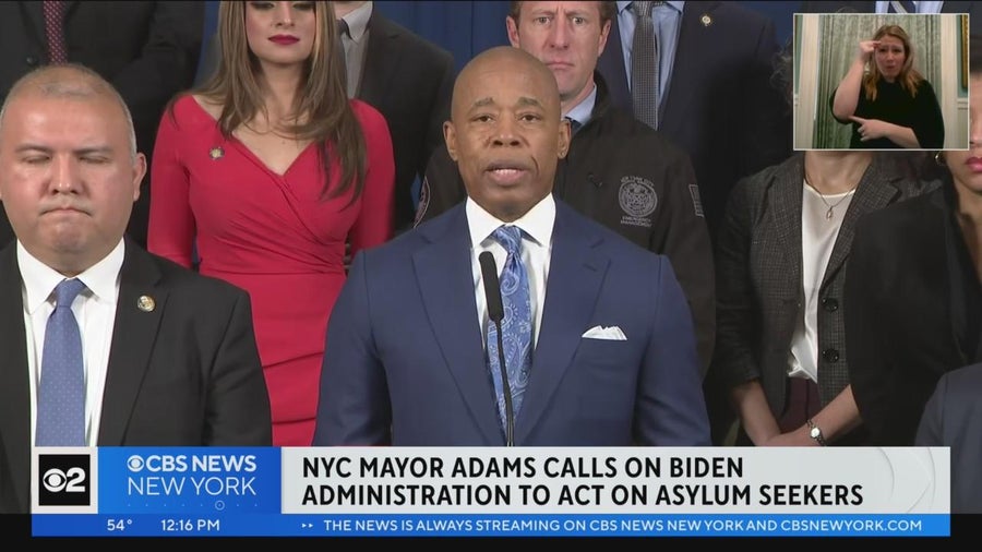 Mayor Eric Adams calls on Biden administration to make asylum seekers ...