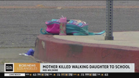 Mom killed while walking daughter to school in Wilshire - CBS Los Angeles