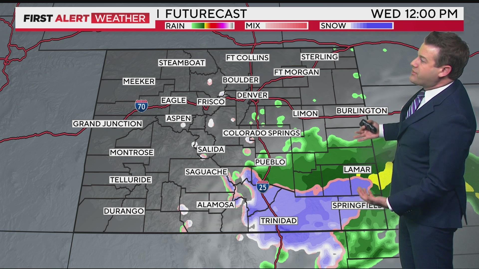 More snow and rain expected through the night in many parts of Colorado ...