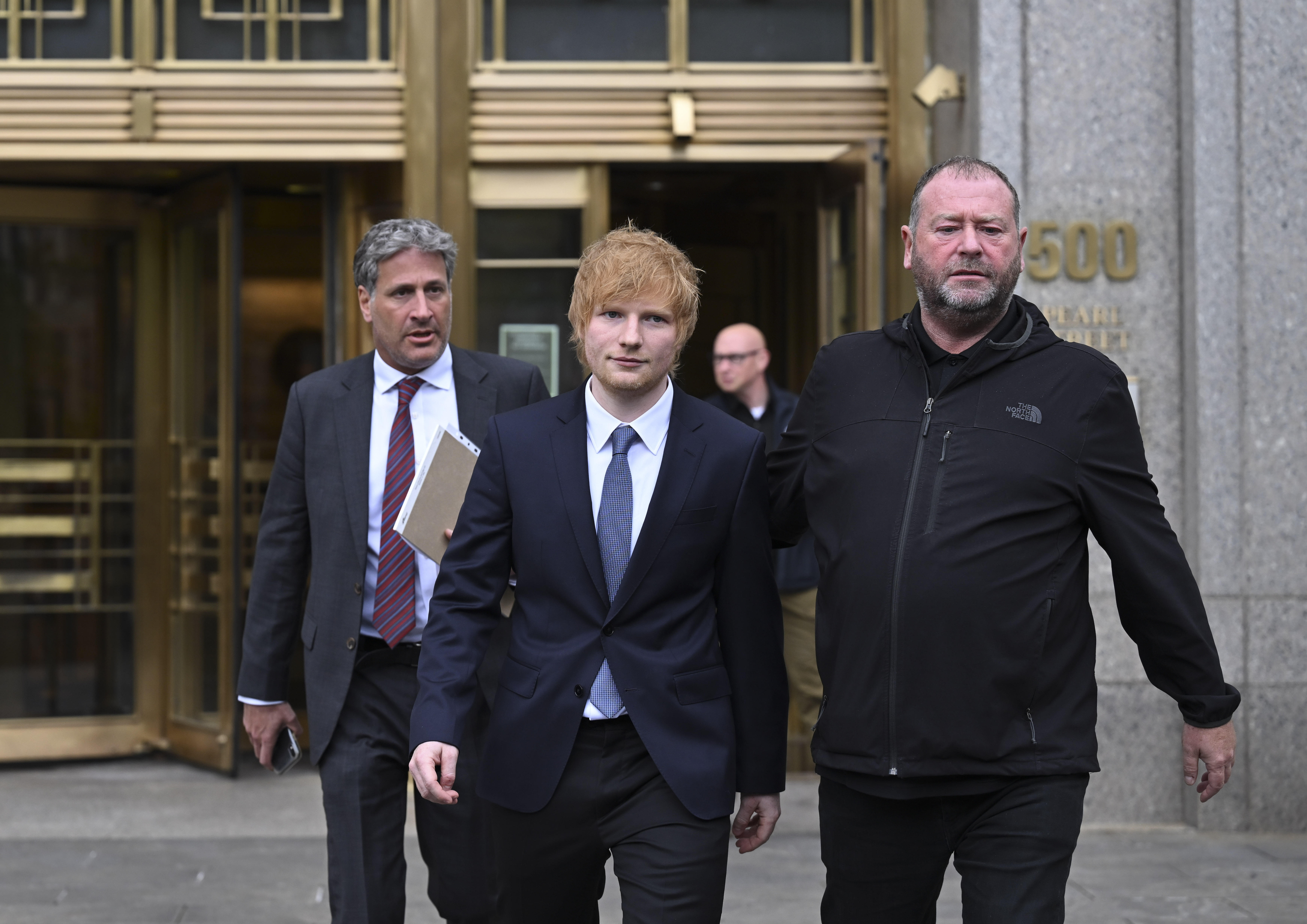 Ed Sheeran leaves the courthouse in NYC 