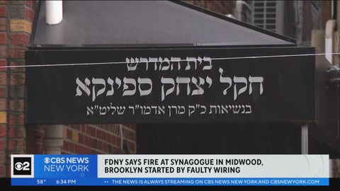 3 firefighters, civilian injured in Brooklyn synagogue fire - CBS New York