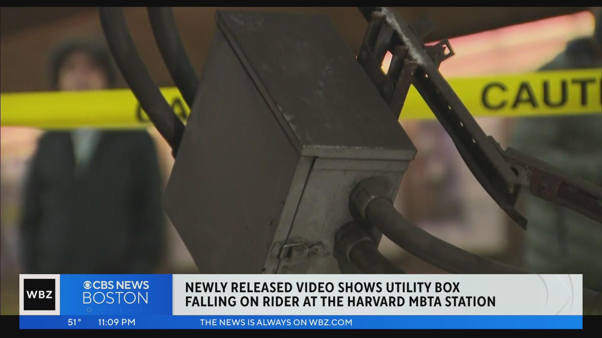 Video shows box falling on rider at Harvard MBTA station; Equipment ...
