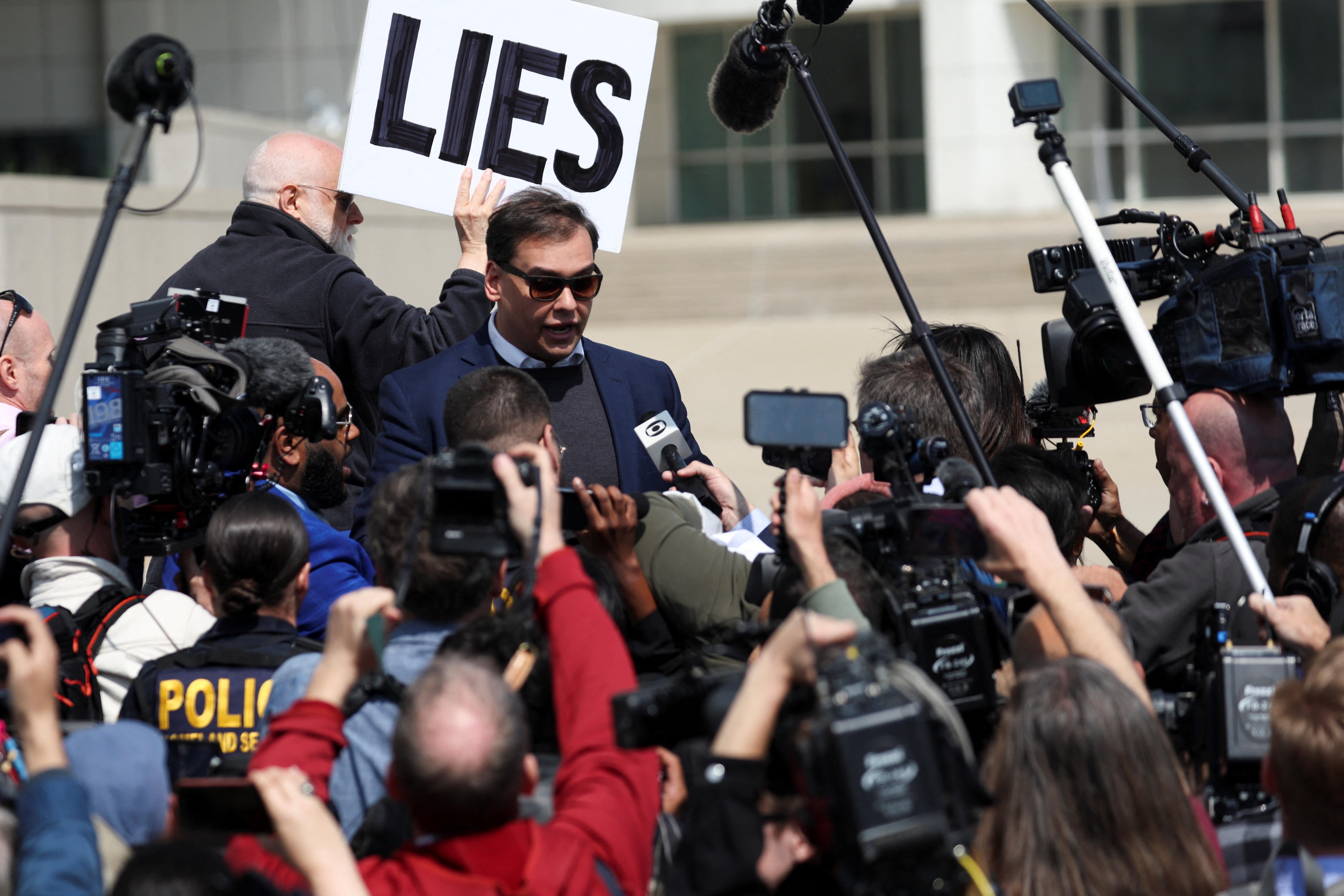 U.S. Representative George Santos (R-NY) at Central Islip Federal Courthouse